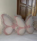 Load image into Gallery viewer, Velvet Butterfly Lace Cushion set of two