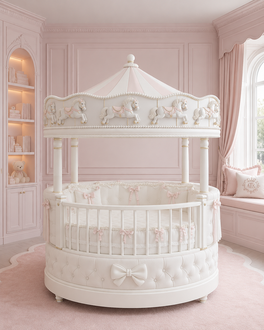 Carousel dreaming round cot