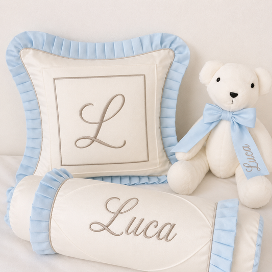 Welcome home set Powder Blue Monogram 3 piece set