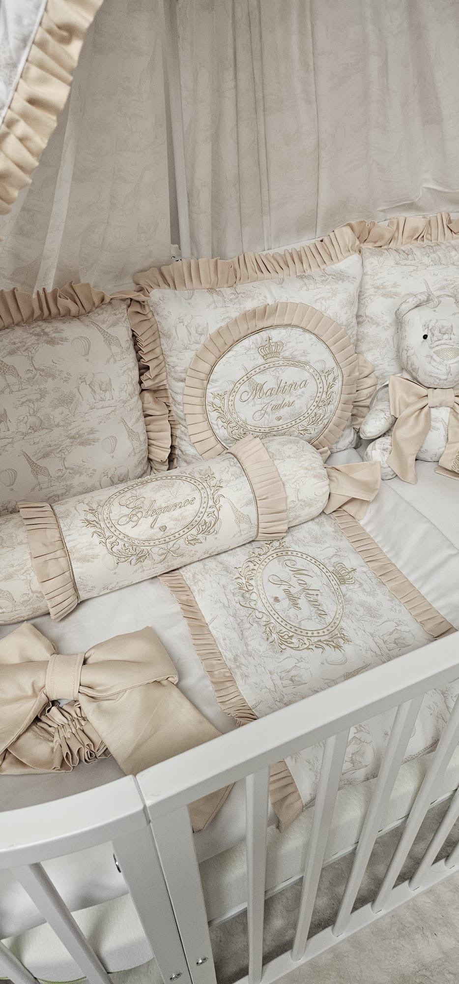 Jadore Toile Full Crib Set 9 Piece Set