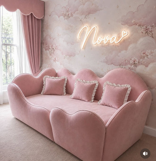 Cloud Floor Bed Single Pink