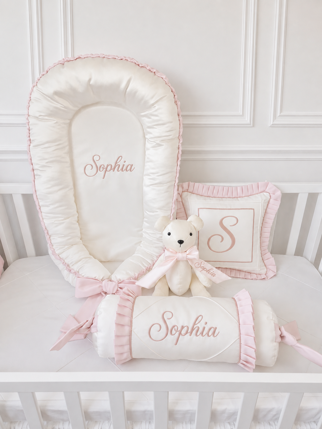 Welcome Home 4 Piece Set Cream, Baby Pink And Gold