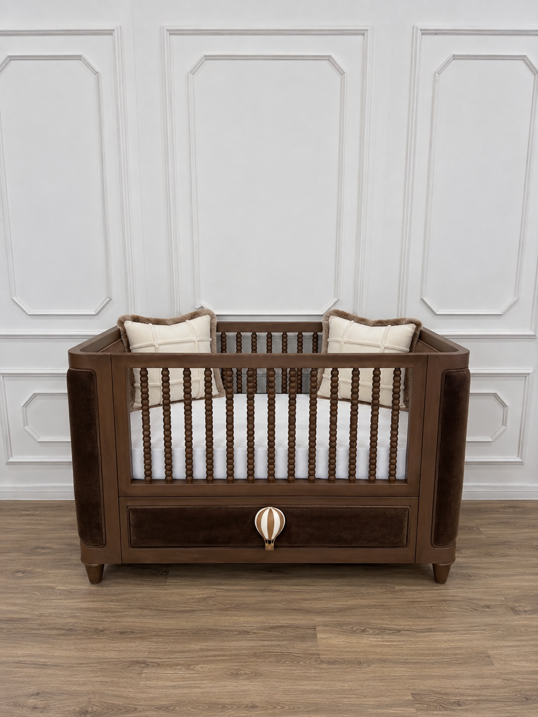 Eden Cot Bed Mahogany Stain