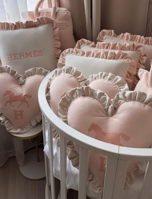 Hermes Velvet 3 Piece Set Cream Baby Pink