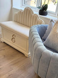 Load image into Gallery viewer, Scallop Luxury Mahogany Toy Box bench
