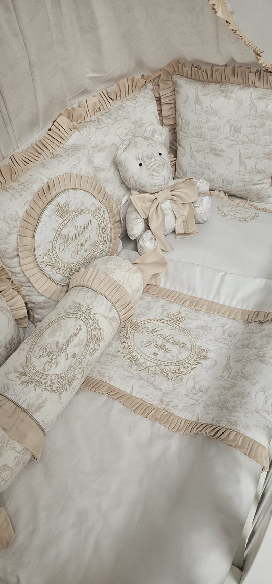 Jadore Toile Full Crib Set 9 Piece Set