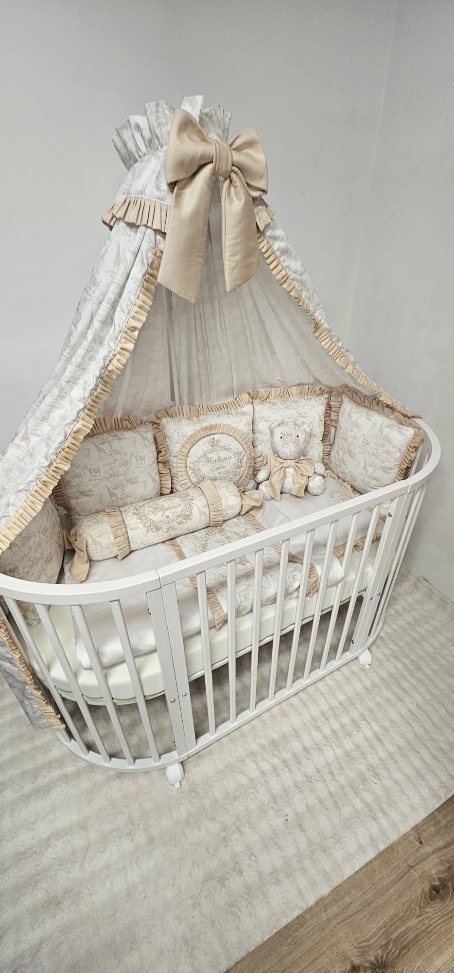 Jadore Toile Full Crib Set 9 Piece Set